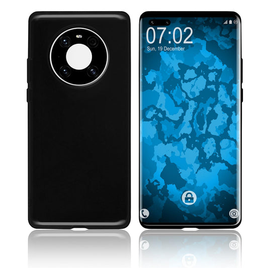 PhoneNatic Case kompatibel mit Huawei Mate 40 Pro - schwarz Silikon Hülle  Cover