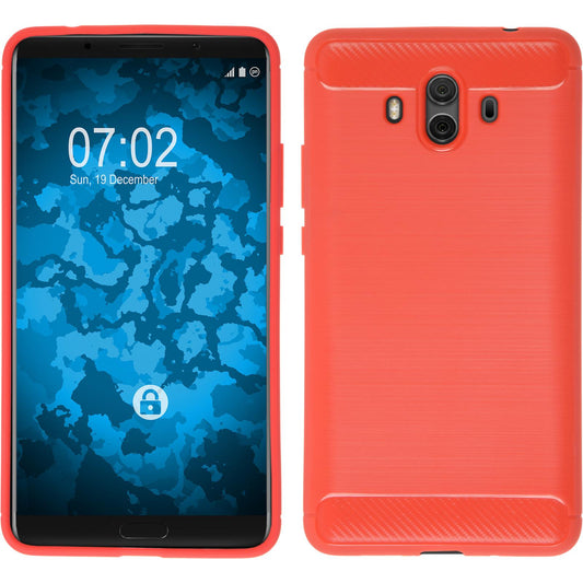 PhoneNatic Case kompatibel mit Huawei Mate 10 - rot Silikon Hülle Ultimate Cover