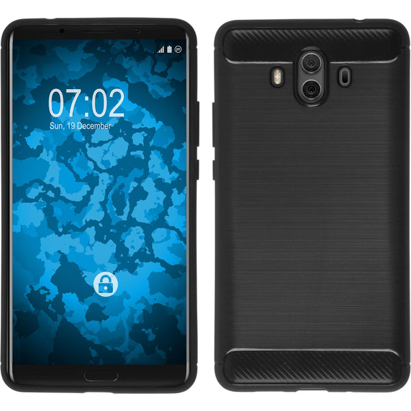 PhoneNatic Case kompatibel mit Huawei Mate 10 - schwarz Silikon Hülle Ultimate Cover
