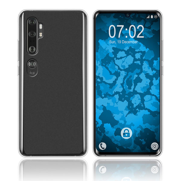 PhoneNatic Case kompatibel mit Xiaomi Mi Note 10 Pro - Crystal Clear Silikon Hülle crystal-case Cover