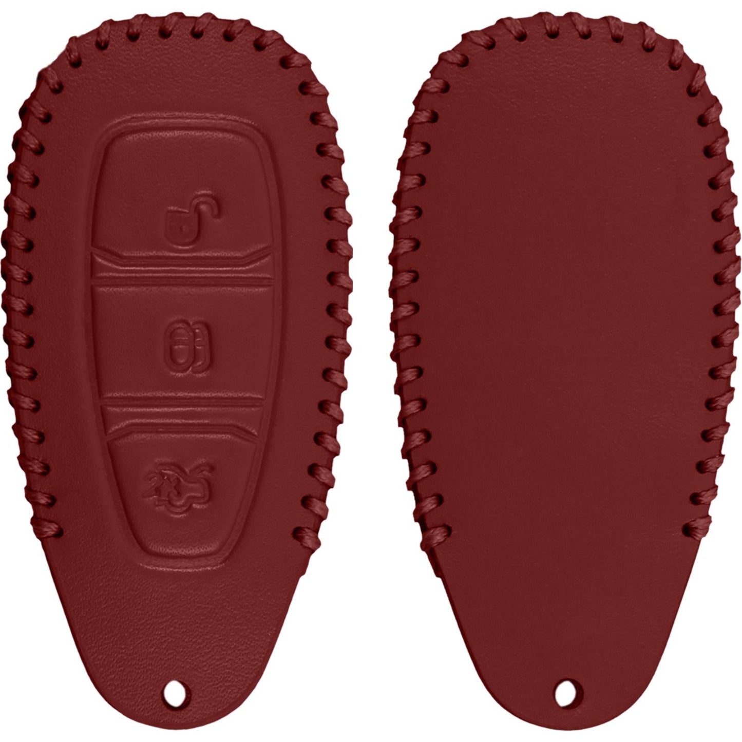 Echtleder stitched Schlüssel Hülle für die Ford Mondeo / Fus