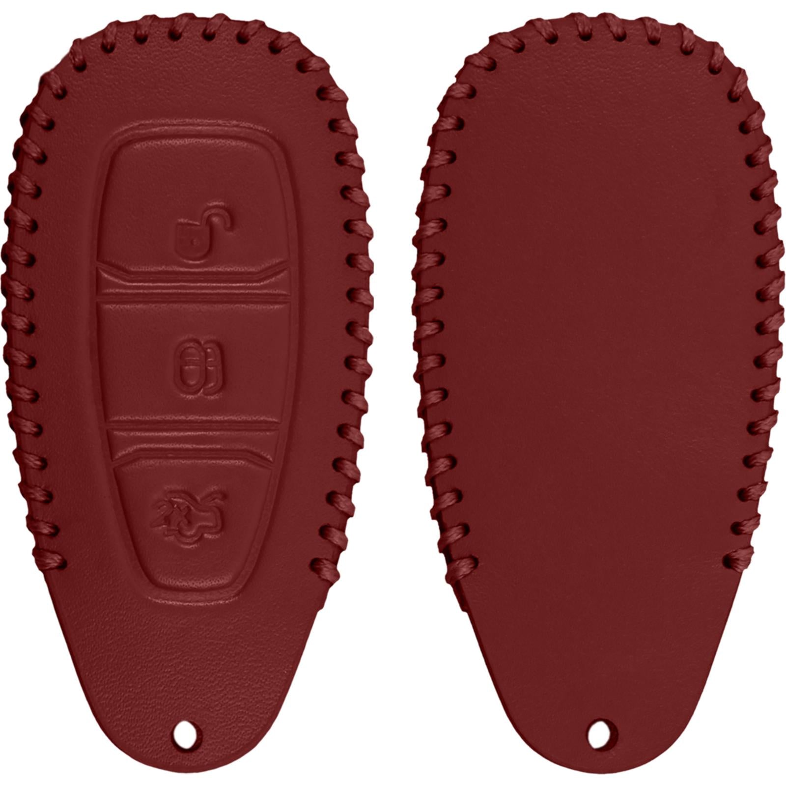 Echtleder stitched Schlüssel Hülle für die Ford Mondeo / Fus