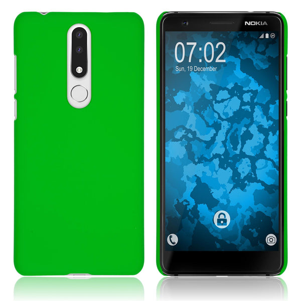 Hardcase für  Nokia 3.1 Plus gummiert grün