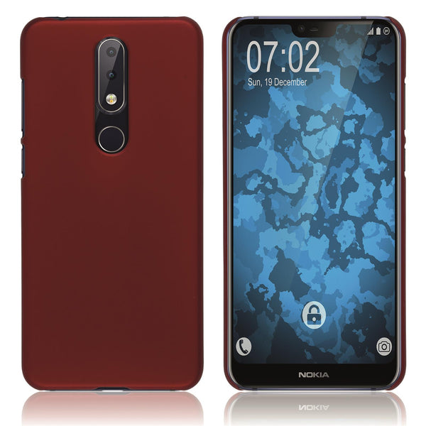 Hardcase für  Nokia 6.1 Plus gummiert rot