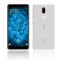 PhoneNatic Case kompatibel mit  Nokia 7 Plus - Crystal Clear Silikon Hülle transparent Cover