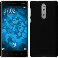 Hardcase für  Nokia 8 gummiert schwarz