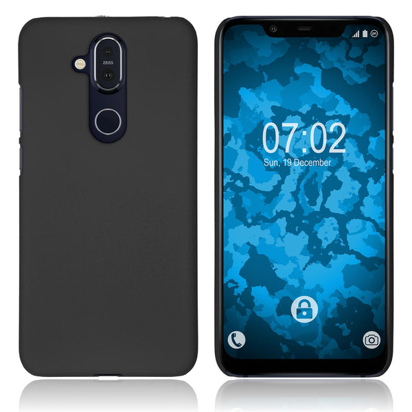 Hardcase für  Nokia 8.1 (X7) gummiert schwarz