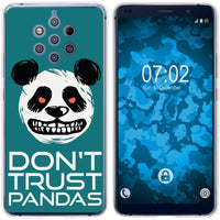 Nokia 9 PureView Silikon-Hülle Crazy Animals Panda M2 Case