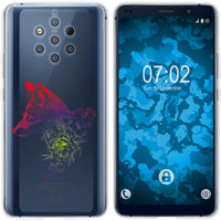 Nokia 9 PureView Silikon-Hülle Floral Fuchs M1-5 Case