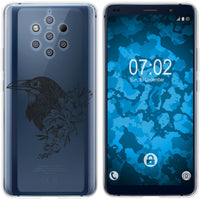 Nokia 9 PureView Silikon-Hülle Floral Rabe M4-1 Case