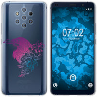 Nokia 9 PureView Silikon-Hülle Floral Rabe M4-6 Case