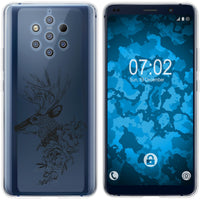 Nokia 9 PureView Silikon-Hülle Floral Hirsch M7-1 Case