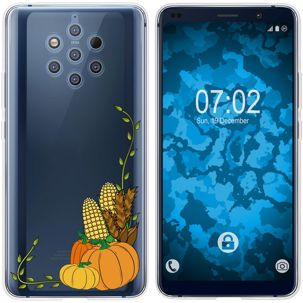 Nokia 9 PureView Silikon-Hülle Herbst Erntedankfest/Thanksgi