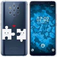 Nokia 9 PureView Silikon-Hülle in Love Beziehung M1 Case