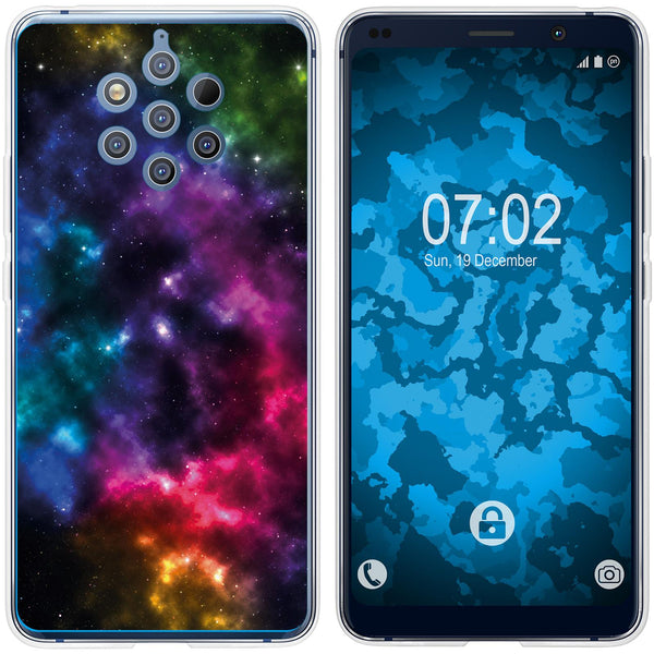 Nokia 9 PureView Silikon-Hülle Space Nebula M8 Case