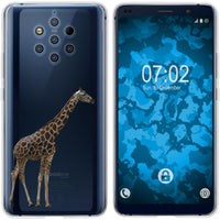 Nokia 9 PureView Silikon-Hülle Vektor Tiere Giraffe M8 Case