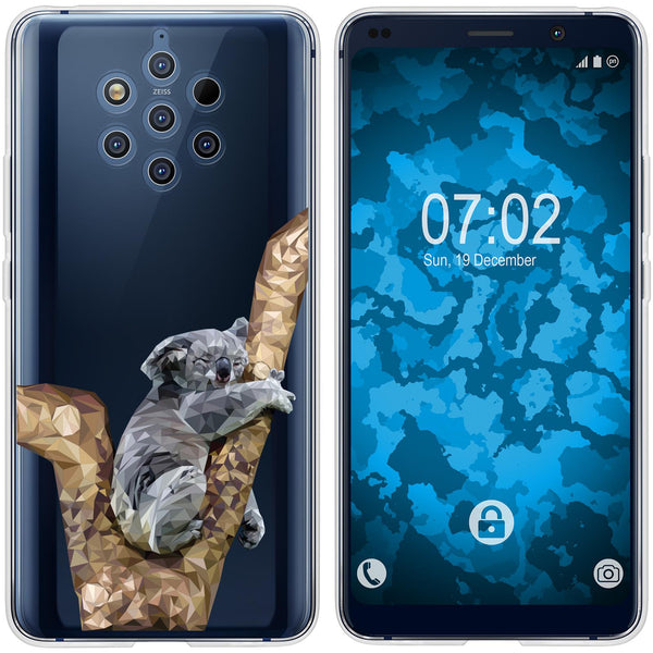 Nokia 9 PureView Silikon-Hülle Vektor Tiere Koala M9 Case