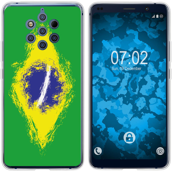 Nokia 9 PureView Silikon-Hülle WM Brasilien M3 Case