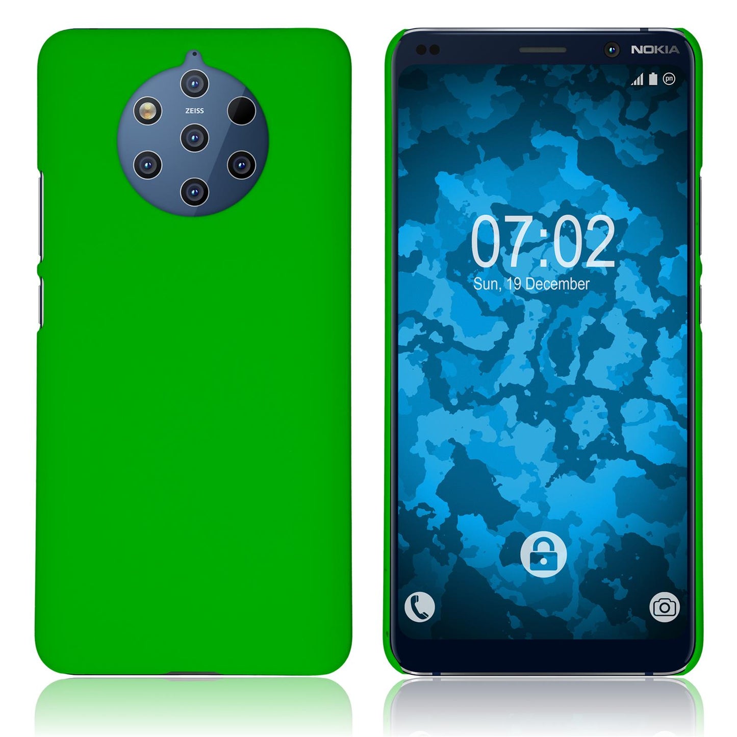 Hardcase für  Nokia 9 PureView gummiert grün