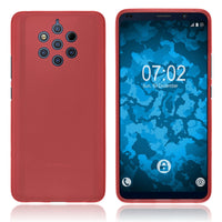 PhoneNatic Case kompatibel mit  Nokia 9 PureView - rot Silikon Hülle matt Cover