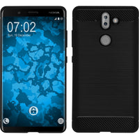 PhoneNatic Case kompatibel mit  Nokia 9 - schwarz Silikon Hülle Ultimate Cover