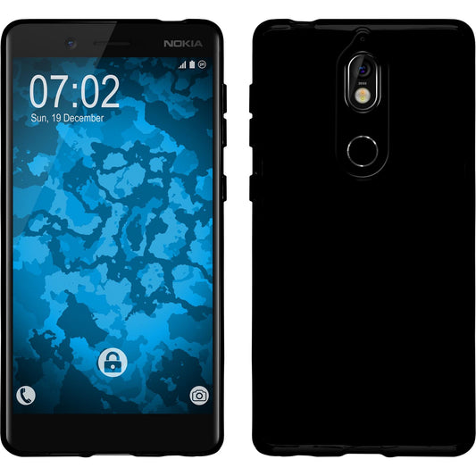 PhoneNatic Case kompatibel mit  Nokia 7 - schwarz Silikon Hülle  Cover