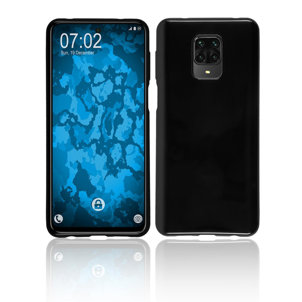 PhoneNatic Case kompatibel mit Xiaomi Mi Note 9 Pro - schwarz Silikon Hülle crystal-case Cover