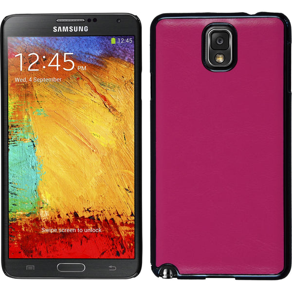 Hardcase für Samsung Galaxy Note 3 Lederoptik pink