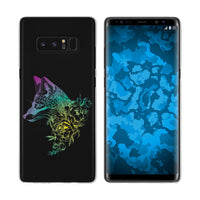 Galaxy Note 8 Silikon-Hülle Floral Fuchs M1-4 Case