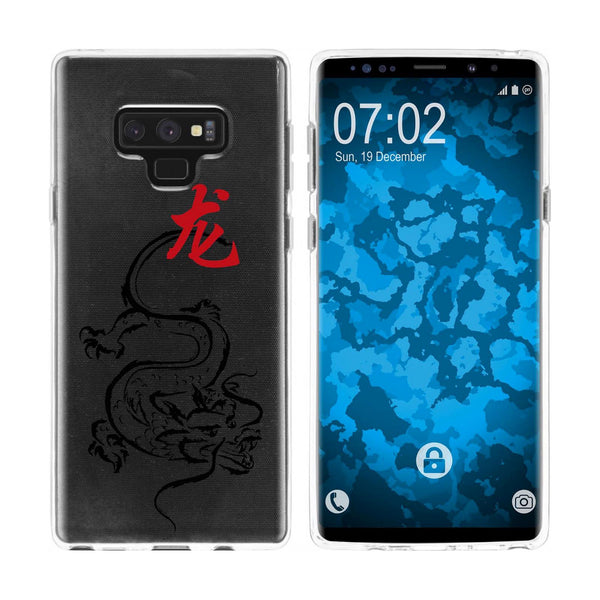 Galaxy Note 9 Silikon-Hülle Tierkreis Chinesisch Drache/Kite