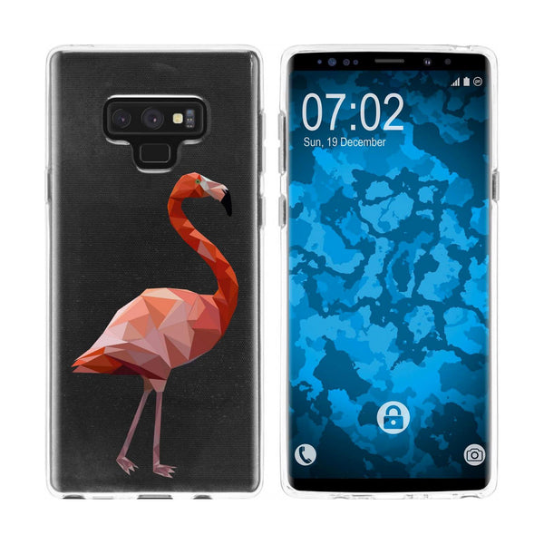 Galaxy Note 9 Silikon-Hülle Vektor Tiere Flamingo M2 Case