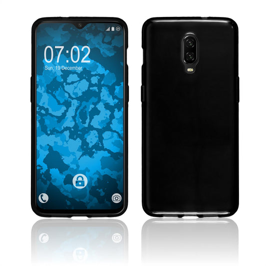 PhoneNatic Case kompatibel mit  OnePlus 6T - schwarz Silikon Hülle  Cover