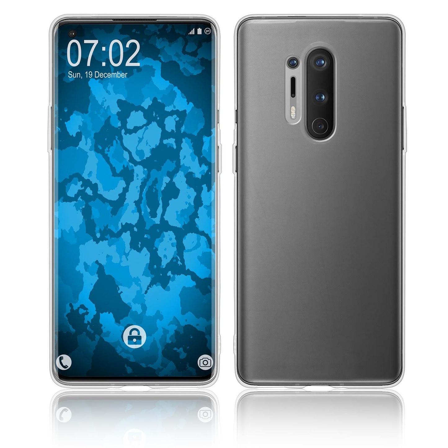 PhoneNatic Case kompatibel mit  OnePlus 8 Pro - Crystal Clear Silikon Hülle transparent Cover
