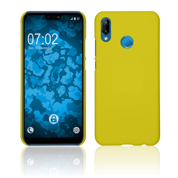 Hardcase für Huawei P20 Lite gummiert gelb