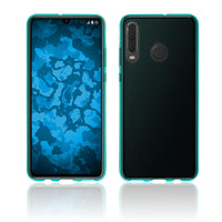 PhoneNatic Case kompatibel mit Huawei P30 Lite / P30 lite New Edition - türkis Silikon Hülle transparent Cover