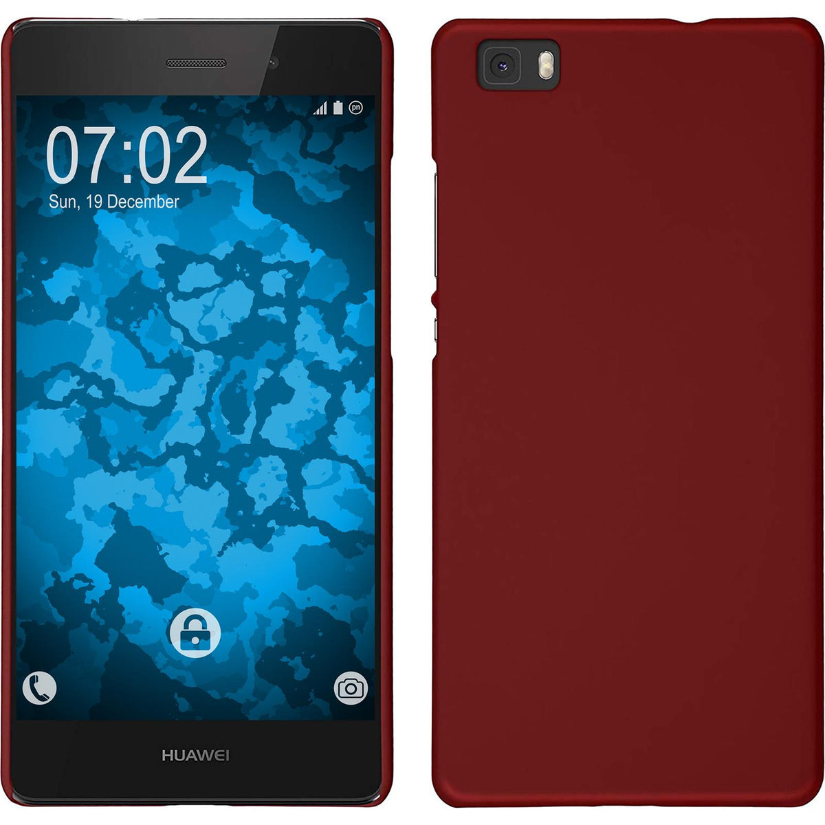 Hardcase für Huawei P8 Lite 2015 (1.Gen.) gummiert rot