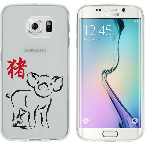 Galaxy S6 Edge Silikon-Hülle Tierkreis Chinesisch M12 Case