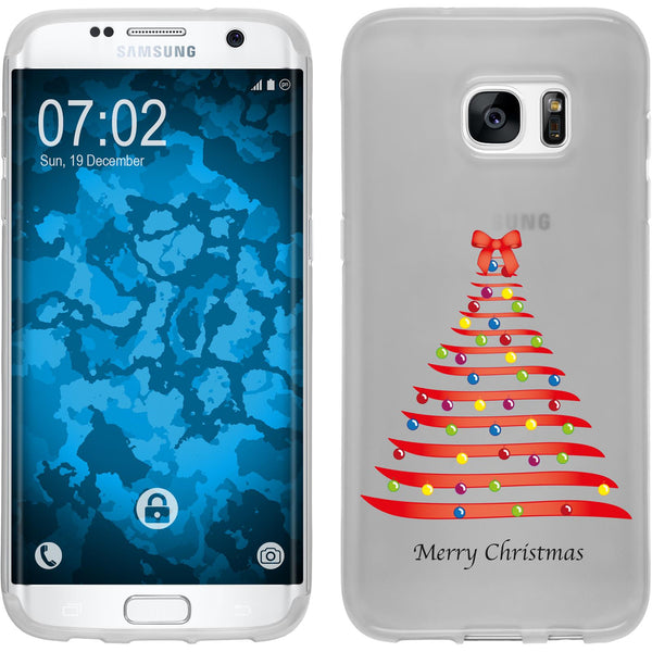 Galaxy S7 Edge Silikon-Hülle X Mas Weihnachten M1 Case