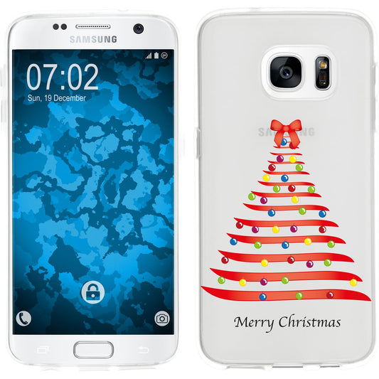 Galaxy S7 Silikon-Hülle X Mas Weihnachten M1 Case