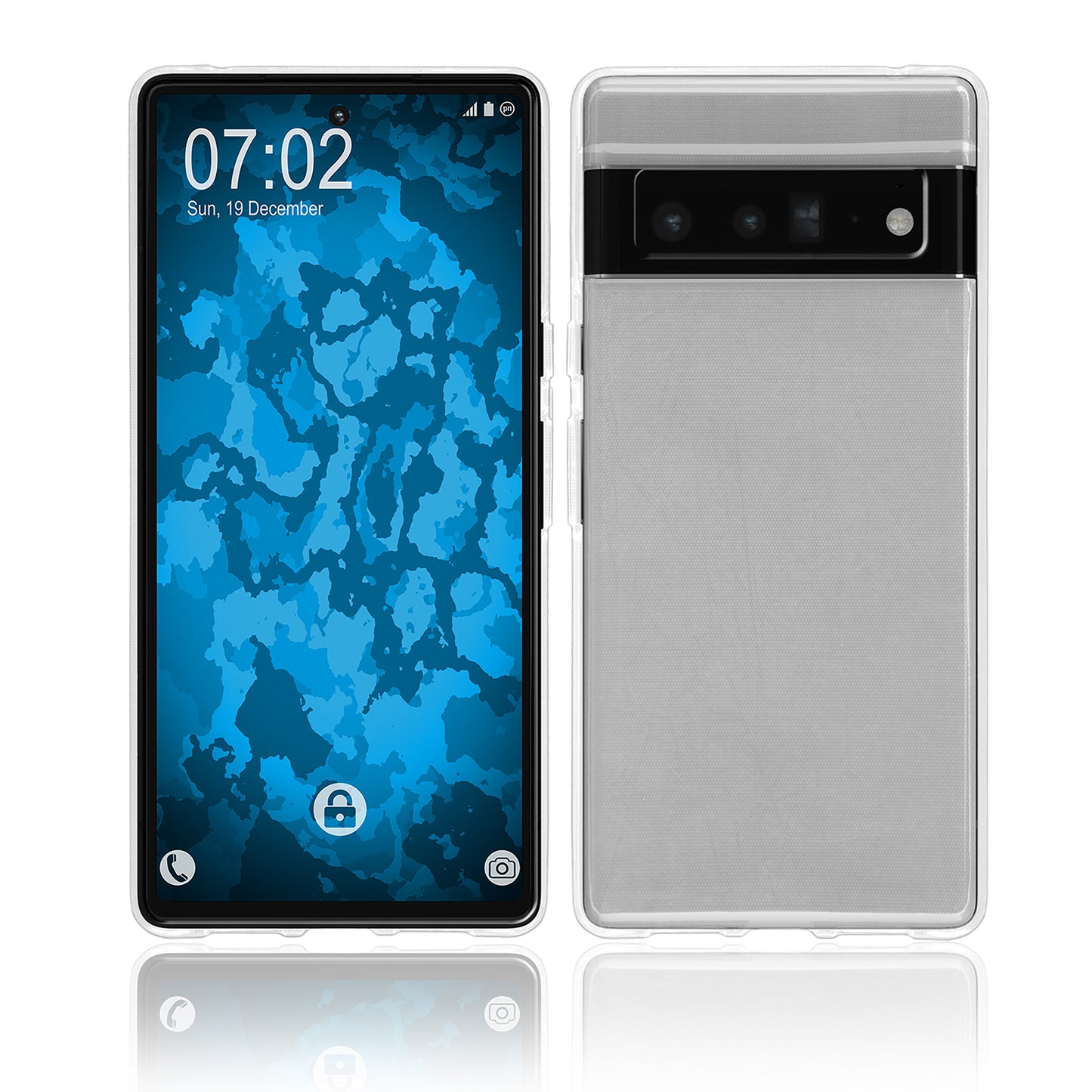 PhoneNatic Case kompatibel mit Google Pixel 6 Pro - Crystal-Clear Silikon Hülle crystal-case Cover
