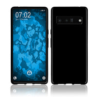 PhoneNatic Case kompatibel mit Google Pixel 6 Pro - Schwarz Silikon Hülle crystal-case Cover