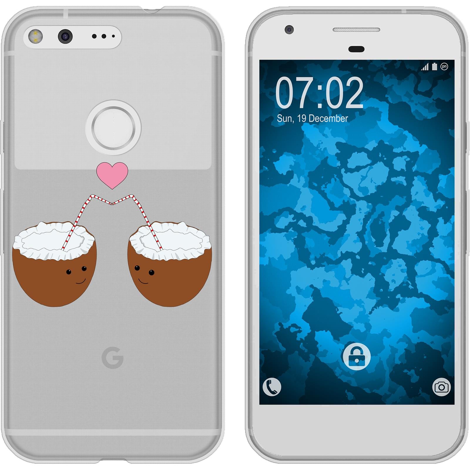 Pixel XL Silikon-Hülle Sommer Coconuts M3 Case