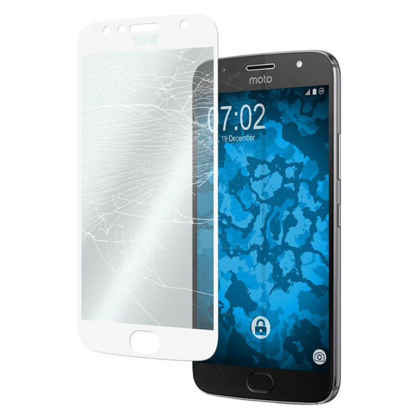 2 x Lenovo Moto G5s Plus Glas-Displayschutzfolie klar full-s