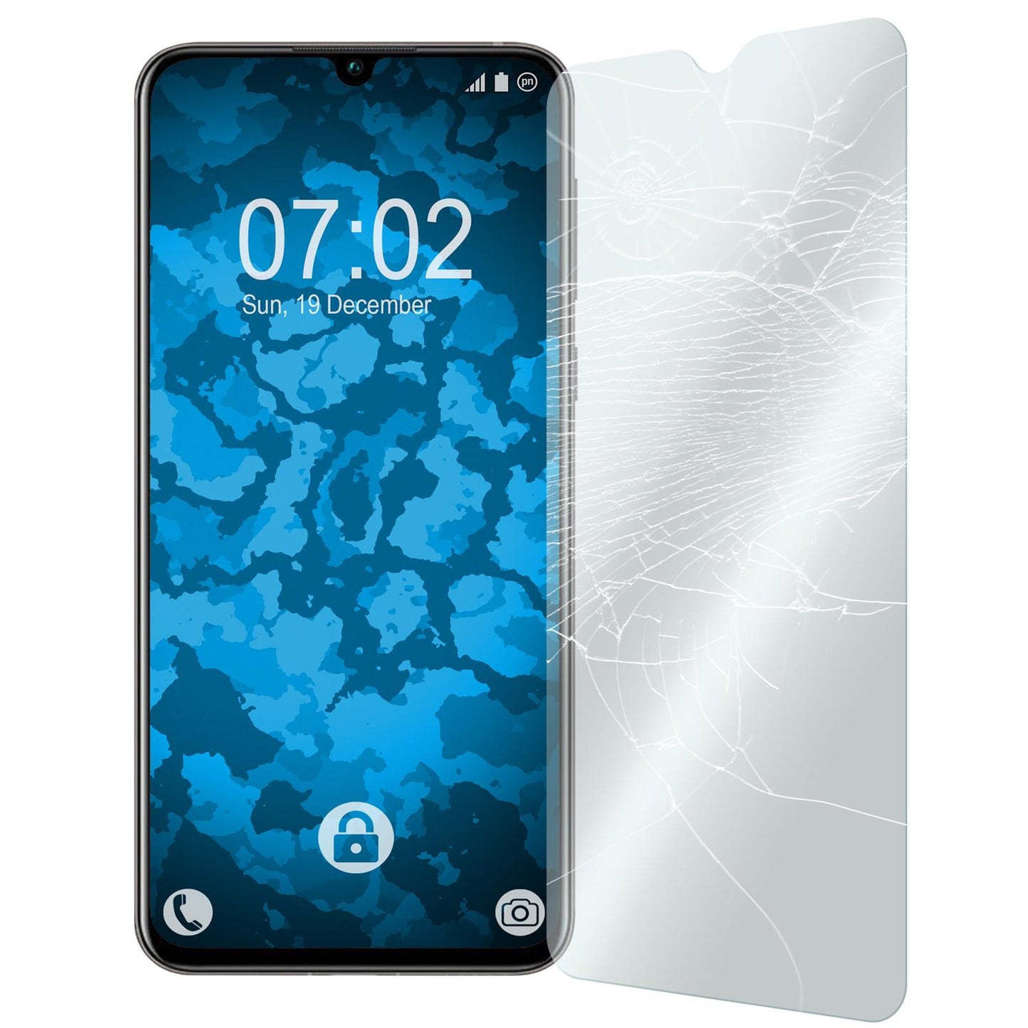 3 x Huawei Nova 5 Glas-Displayschutzfolie klar