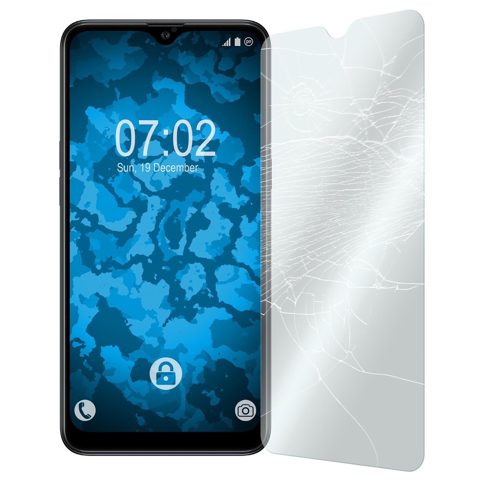 3 x Samsung Galaxy A10s Glas-Displayschutzfolie klar