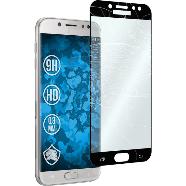 2 x Samsung Galaxy J7 2017 Glas-Displayschutzfolie klar full