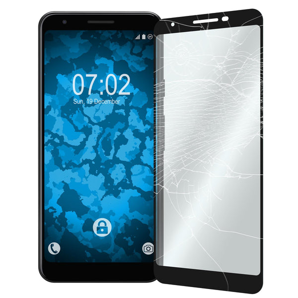 2 x Google Pixel 3a Glas-Displayschutzfolie klar full-screen