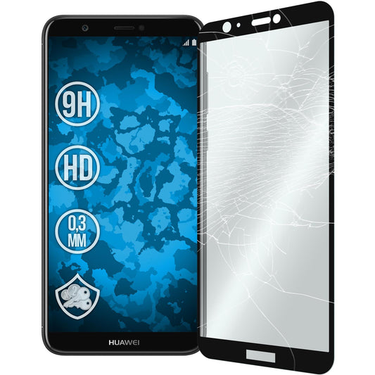 2 x Huawei P Smart Glas-Displayschutzfolie klar full-screen