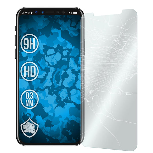 2 x Apple iPhone X / XS Glas-Displayschutzfolie klar