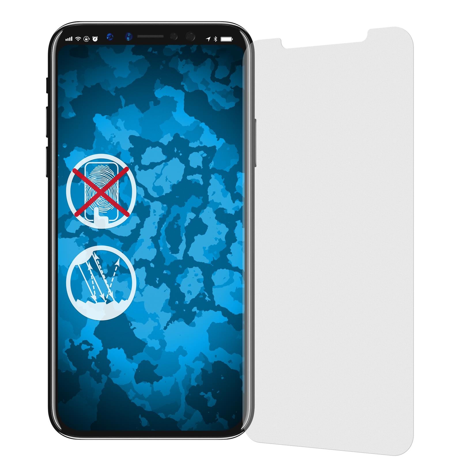 8 x Apple iPhone X / XS Displayschutzfolie matt